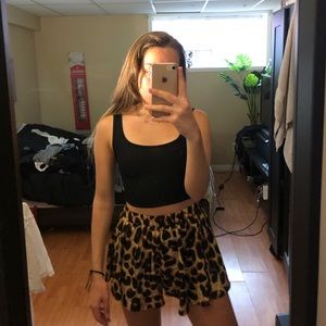 Leopard print shorts/skirt